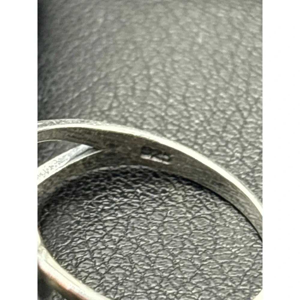 New Condition Sterling Silver Lab Blue Opal Sun Moon Ring Size 7 G29